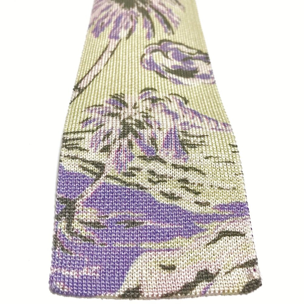 Etro Palm Tree Tropical Themed Silk Tie Made in Italy